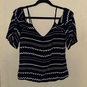 Saks fifth Avenue ruffle cold shoulder blouse